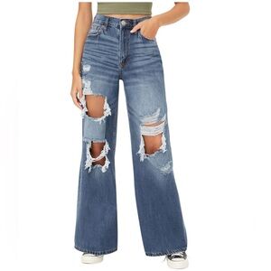 297 Aeropostale High-Rise Super Wide Leg Jean